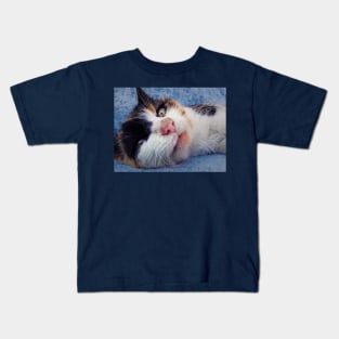 striped kitten Kids T-Shirt